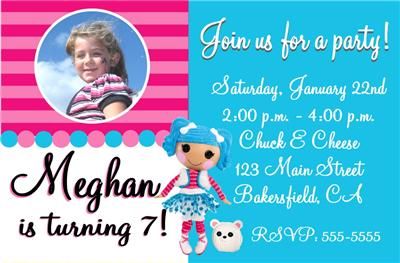 La La Loopsy Custom Photo Birthday Invitations U Print or I Can & Use 