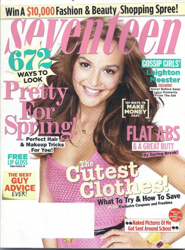 SEVENTEEN MAGAZINE LEIGHTON MEESTER SPRING FASHION ABS  