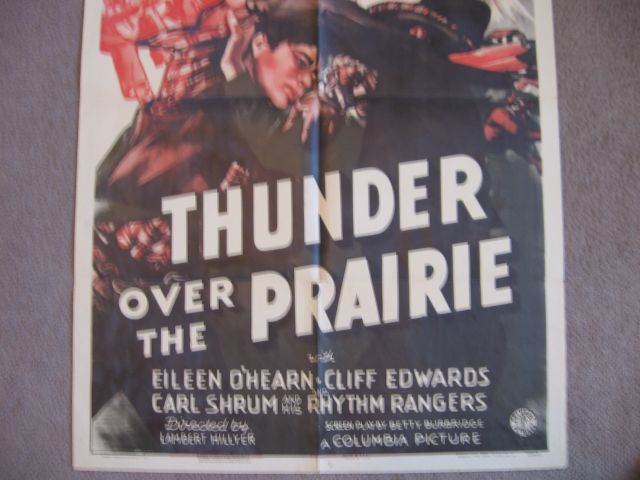 THUNDER OVER THE PRAIRIE 1S MOVIE POSTER 1941 COWBOY  