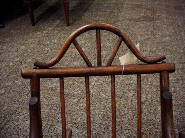 ANTIQUE OAK UNIQUE CHILDS BENTWOOD ROCKER  