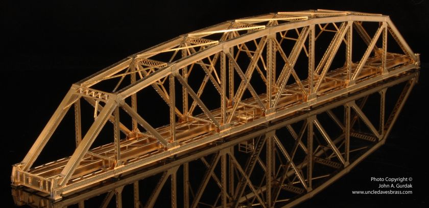 BRASS 208ft RIVETED CAMELBACK TRUSS BRIDGE NEW  