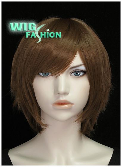 New Short Straight Medium Brown Fashion Wig CX117  