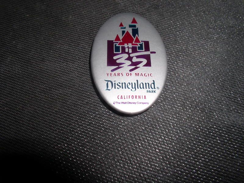 DISNEYLANDS ANNIVERSARY BUTTON 35 YEARS OF MAGIC  