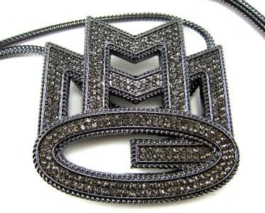 EXTRA Iced Out Rick Ross Maybach Music MMG Pendant & Black Franco 