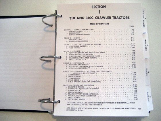 Case Tractor 210B, 310, 310C, 430, 530 Service Manual  