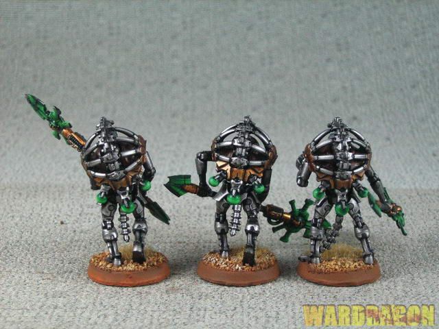 WDS painted Necrons Triarch Praetorians are brutal close quarters 