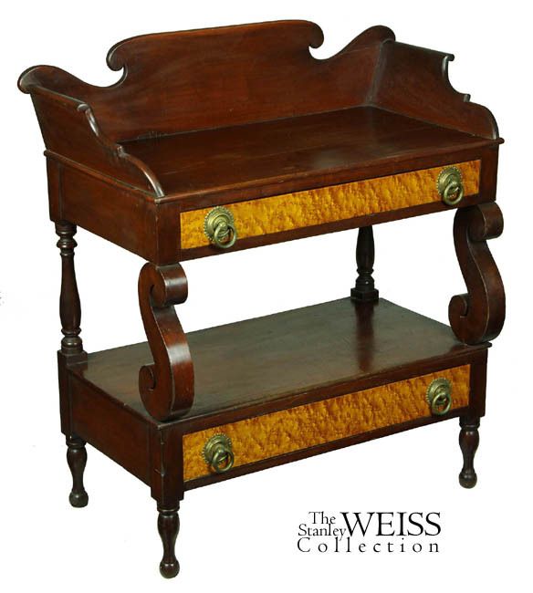 SWC Cherry & Birds Eye Maple Washstand, c.1830  