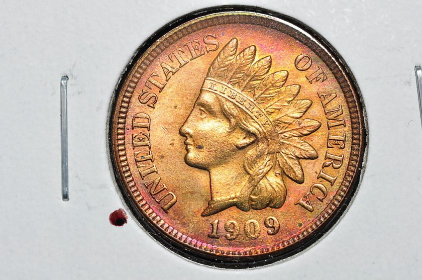 1909 INDIAN HEAD CENT 1c RED GEM BU  