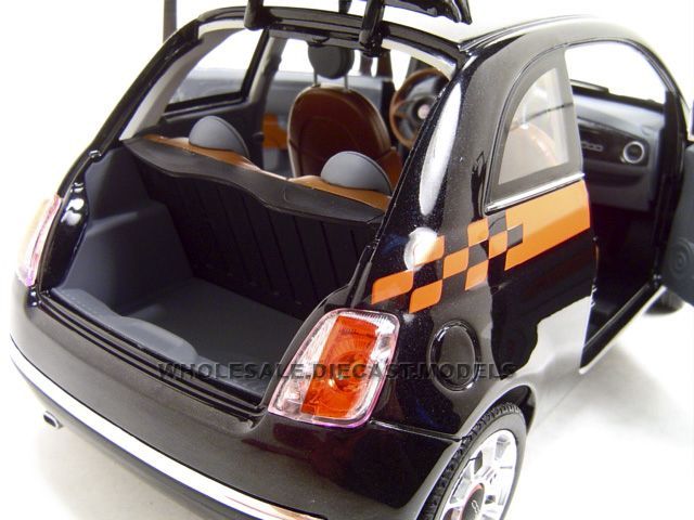 2007 FIAT NUOVA 500 BLACK 118 DIECAST MODEL NOREV  