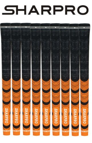 SHARPRO Dual Compound Cord Golf Grip Pride Orange  