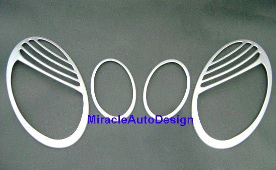 Silver Head Light Rings For 02 06 Mercedes W211 E Class  