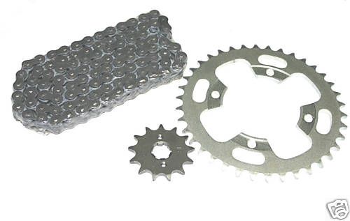 Honda ATC 200X 1986 and 1987 Chain and Sprocket Set New  