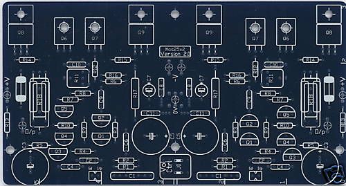 Diy 2x 25W mosfet power amplifier pcb set  