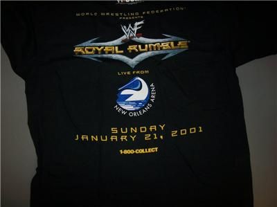 2001 ROYAL RUMBLE PPV VINTAGE T SHIRT SIZE LARGE NWT  