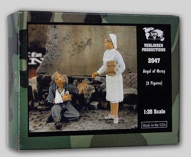 NURSE w/ WOUNDED GI 1/35 Verlinden 2 Pc Kit #2047 NEW  