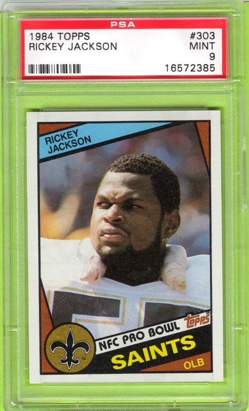 1984 Topps Rickey Jackson #303 Rookie RC HOF PSA MINT 9  