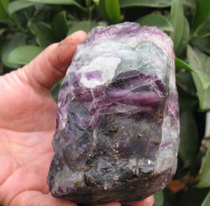 3lb NATURAL PURPLE GREEN FLUORITE CRYSTAL Original  