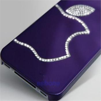 Silver Grey Swarovski Diamond Crystal Hard Case Cover For All iphone 4 