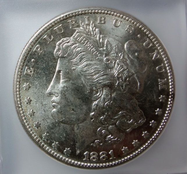 1881 S MORGAN DOLLAR ICG MS 63  