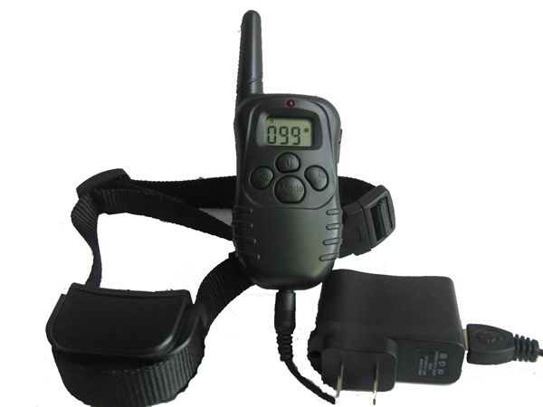 Rechargeable LCD 100LV Level SHOCK&VIBRA REMOTE TRAINING COLLAR For 1 