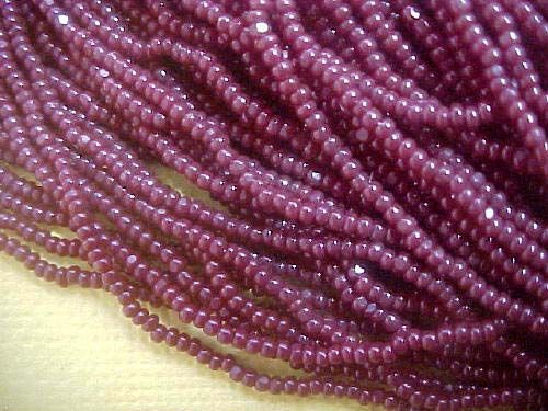 Vtg 1 HANK TINY MERLOT WINE CHARLOTTE SEED BEADS LQQK  