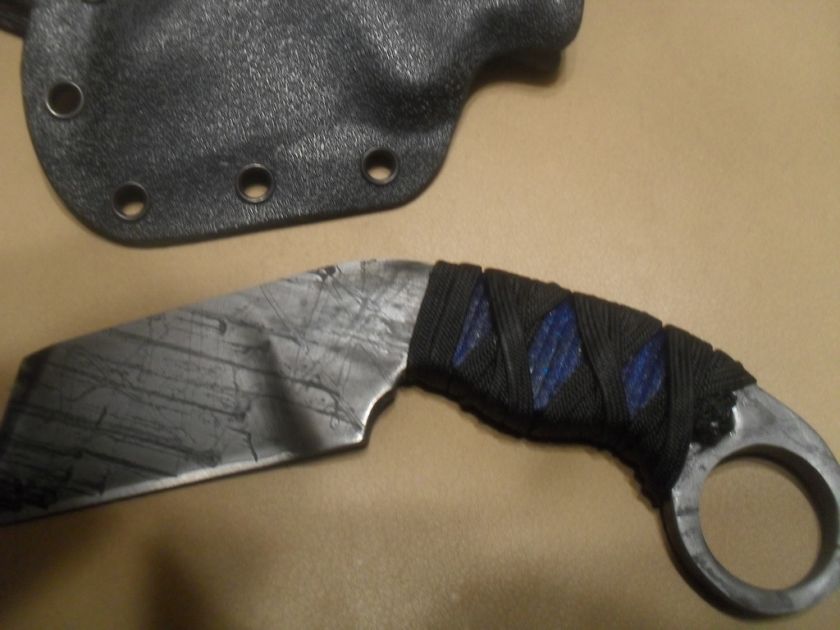 Custom Handmade Japanese Wrapped Forged 5160 Karambit  