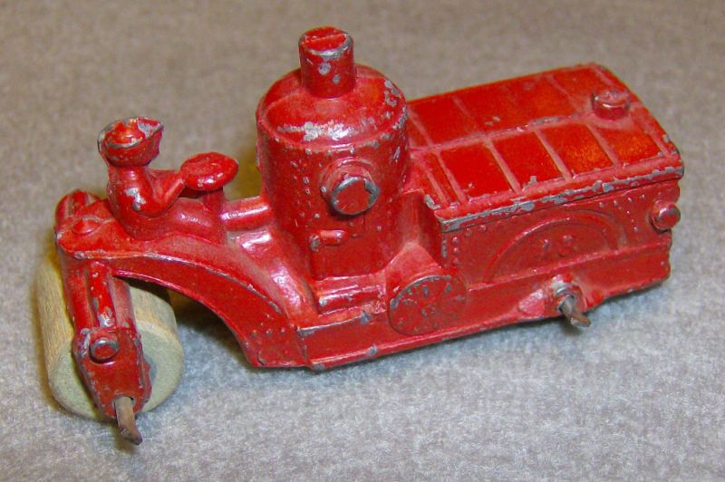 CAST RED STEAM ROLLER 1930s MADE IN U.S.A?. #43  