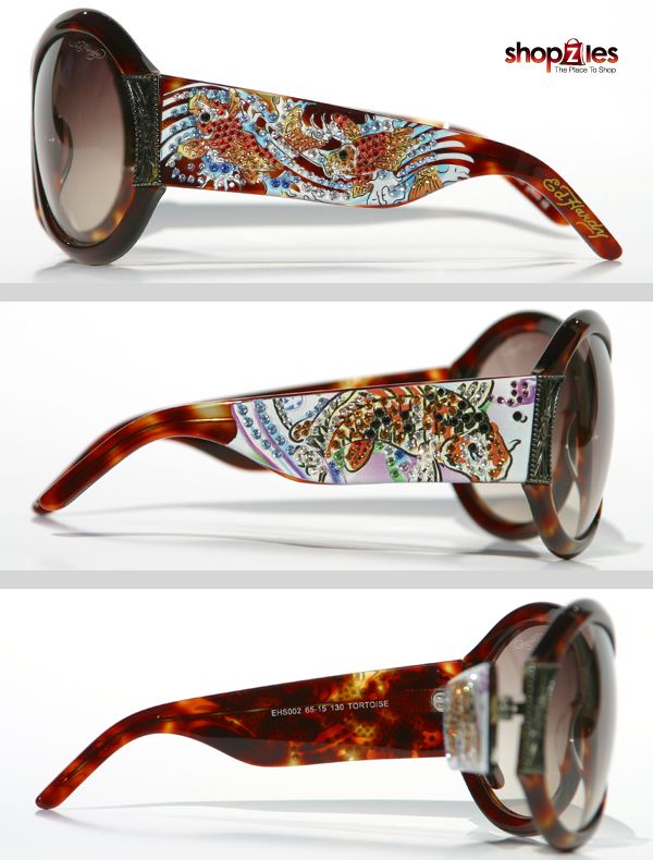 ED HARDY SUNGLASSES 100% Auth. Skull and Koi Tortoise  