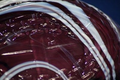 WESTMORELAND PURPLE SLAG GLASS Hen on a Basket, stamped on bottom 