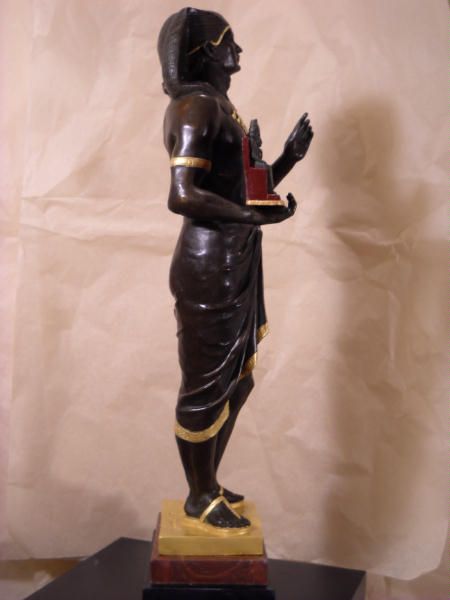 Art Deco Egyptian Priest Pharaoh Bronze Statue Limited Edition #8 