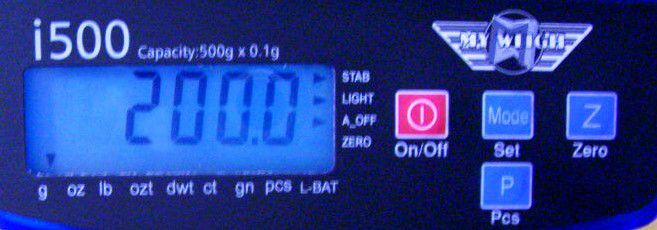 MY WEIGH i500 500g x 0.1 g w/ ADAPTER  