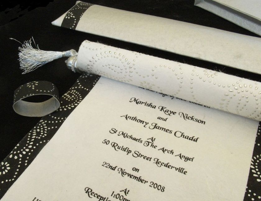 Scroll Wedding Invitation Sample x1  