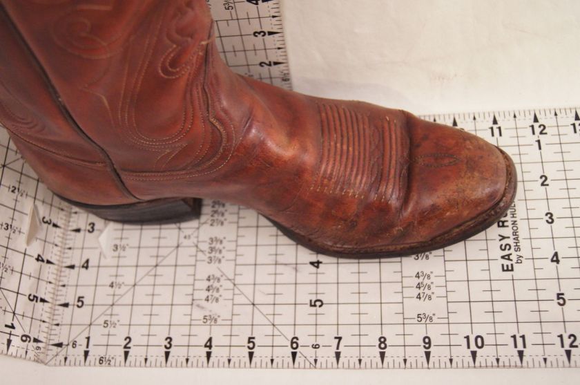 Tony Lama El Rey Vintage Brown Leather 9 D Mens Western Boots  