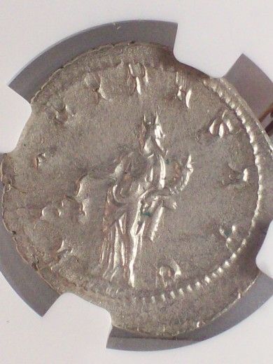   III AR Double Denarius, Aequitas stg. Reverse, NGC Ch VF  