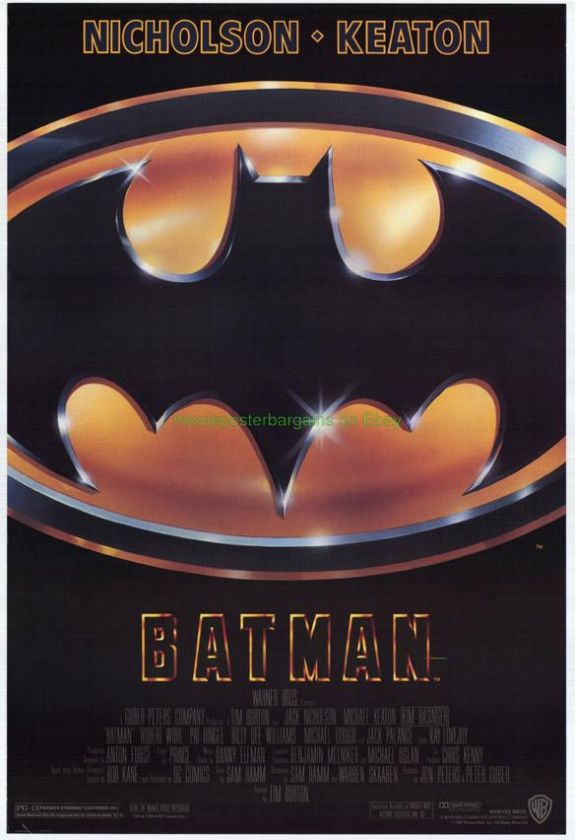 BATMAN MOVIE POSTER RARE GLOSSY VERSION JACK NICHOLSON  