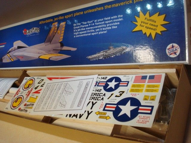   GREAT PLANES F 14 TOMCAT RADIO CONTROLLED MODEL AIRPLANE KIT **  