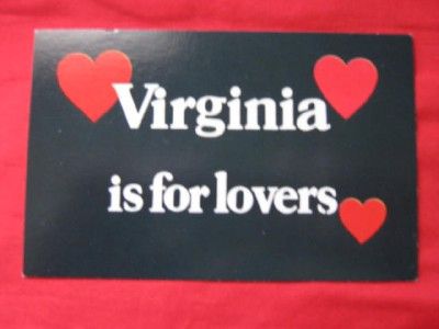 Vintage Virginia is for Lovers Postcard  