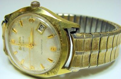 MENS VINTAGE 23 JEWELS AUTOMATIC BULOVA JEWELS WRIST WATCH FOR PARTS 