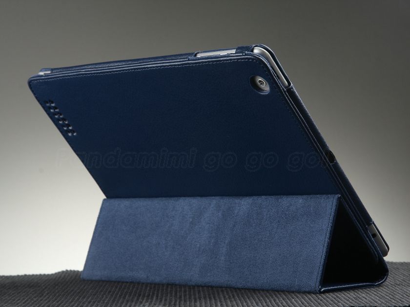   Leather Smart Cover Stand Case For New iPad 3 3rd w/Free Film  