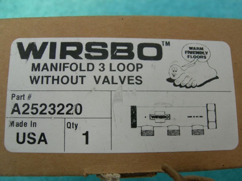 This listing is for (1) NEW WIRSBO UPONOR A2523220 3 LOOP BRASS 