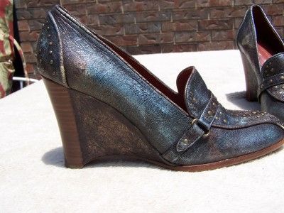 VERO CUOIO MODERN VINTAGE WEDGEPLATFORM SHOES SZ 9 (39)  