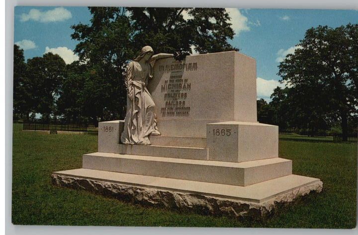 Postcard Andersonville Prison ParkMI Monument Georgia  