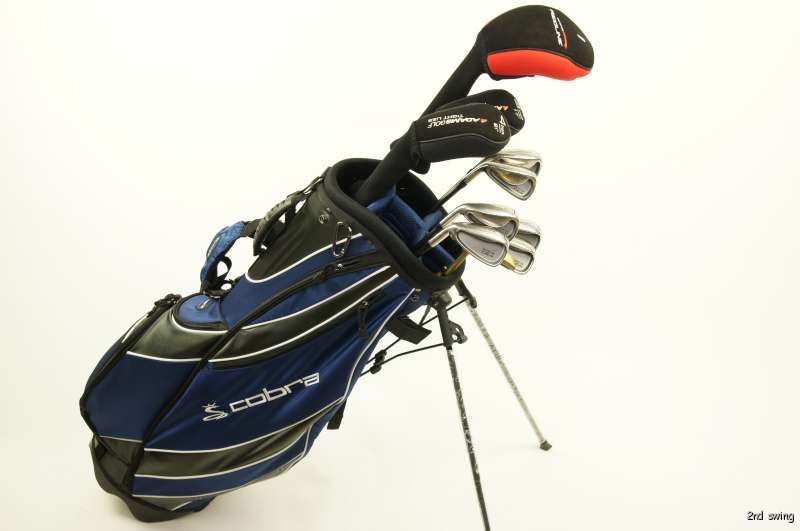 Mens LH   Complete Adams Golf Club Set + Bag Regular Flex MLH Driver 