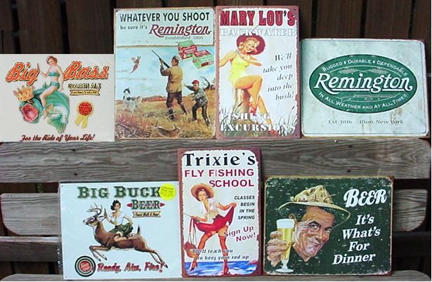 VINTAGE Metal BAR Ad Sign BEER ITS WHATS FOR DINNER Tin  