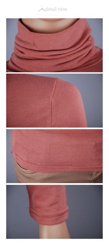 Women Style Turtleneck Elastic Long Sleeve Soft Top (BB_062SFL)  