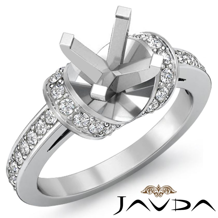 5Ct Antique Diamond Engagement Ring Semi Mount Platinum 950 (95% 
