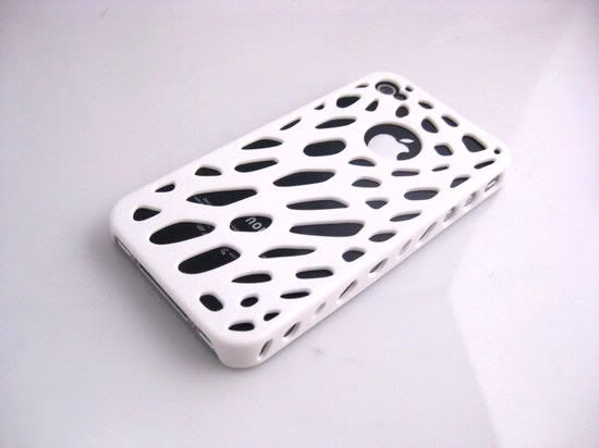 White Back Hard Case Cover Holder For APPLE IPHONE 4G  