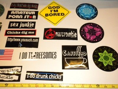 LOT 22 FUNNY RUDE SEXY STICKER SMOKING WEED   STICKERS CAR DECAL 