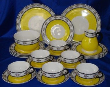 Royal Worcester ART DECO Tea Set Service 22 Pc  