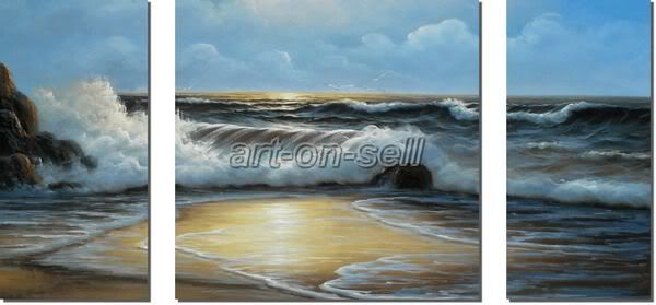 note the watermark of art on sell is not on real painting